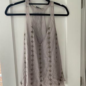 Tangerine sequin top